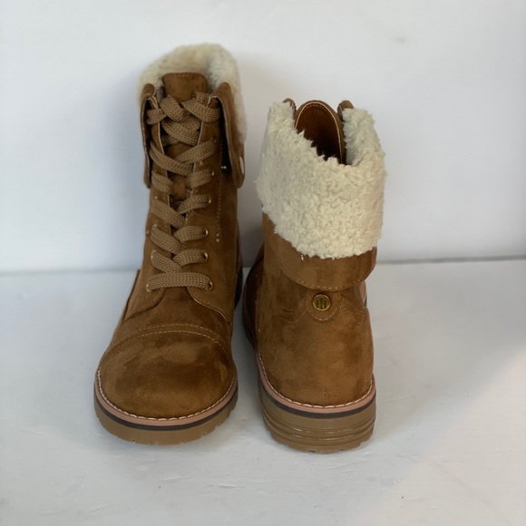TOMMY HILFIGER Brown Booties Leather Lace Up - Picture 6 of 10